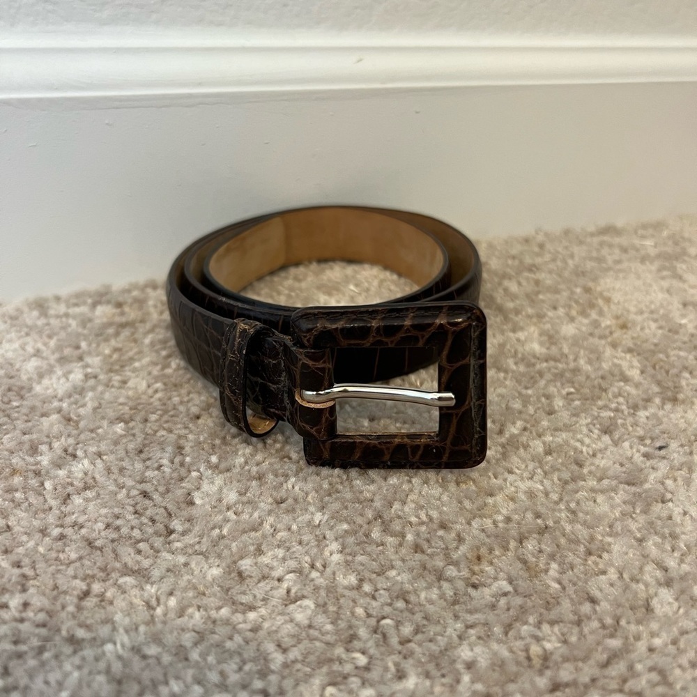 Tanner Women’s Brown Genuine Leather Belt Size Small‎